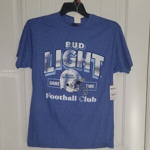 Blue Short Sleeve Football Tee